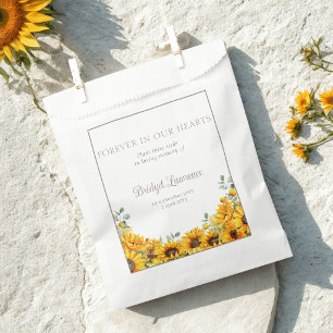 Pretty Sunflowers Funeral Seed Packet Favour Bag