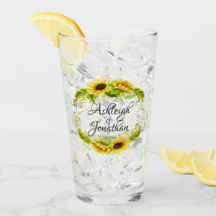 Pretty Sunflowers Glass