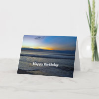 Pretty Sunrise Beach Ocean Photo Birthday