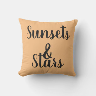 pretty SUNSETS & STARS lettering   Cushion