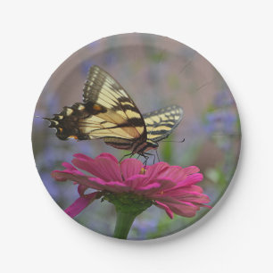 Pretty Swallowtail Butterfly Paper Plate