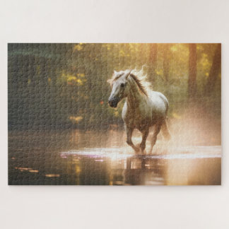 Pretty Sweet Cute Horse Magical Forest Jigsaw Puzzle