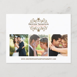 Pretty Swirls Business Marketing Postcards