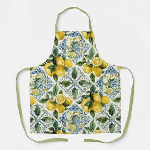 Pretty Talavera Tile All-Over Print Apron Lemons 3