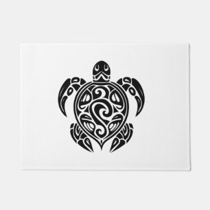 Pretty Tattoo Diver Turtle Copy Doormat