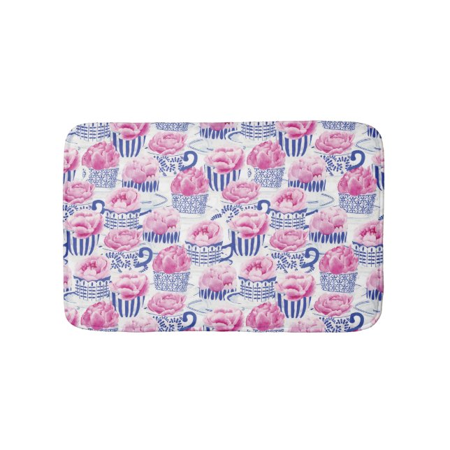 Pretty Tea Bath Mat (Front)