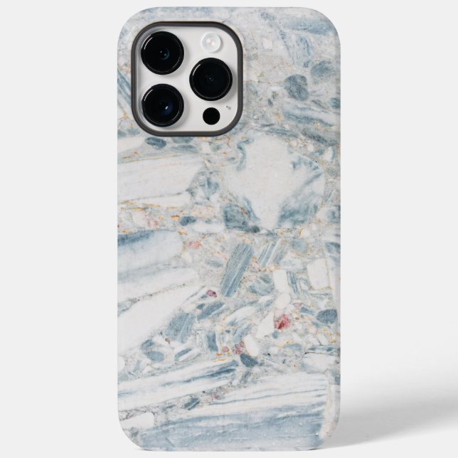 Pretty Teal Blue white Turquoise Geode Pattern  Case-Mate iPhone Case (Back)