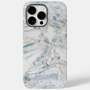 Pretty Teal Blue white Turquoise Geode Pattern iPhone 14 Pro Max Case