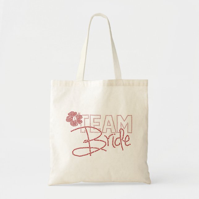 Pretty Team Bride & Hibiscus Flower Tote Bag (Front)