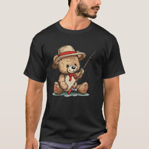 Pretty Teddy Costume for fishing Lovers T-Shirt