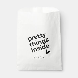 Pretty Things Inside, Minimalist, Custom Favour Bag