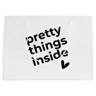 Pretty Things Inside, Modern Large Gift Bag