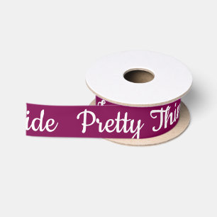 Pretty Things Inside Personalised Text And Logo  Satin Ribbon