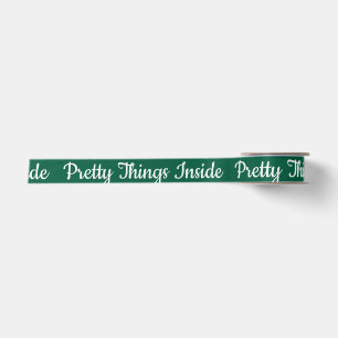 Pretty Things Inside Personalised Text And Logo  Satin Ribbon