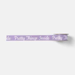 Pretty Things Inside Personalised Text And Logo Satin Ribbon