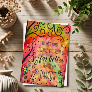 Pretty ‘Things will work out’ Inspirational Card