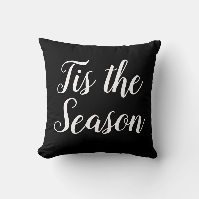 pretty TIS THE SEASON - typography | Cushion (Front)