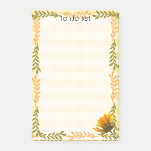 Pretty to do list Orange Green Modern Post-it Notes