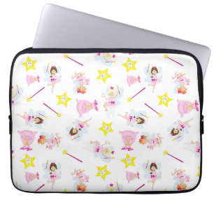 Pretty Tooth Fairy Magic Wand White Teeth Laptop Sleeve