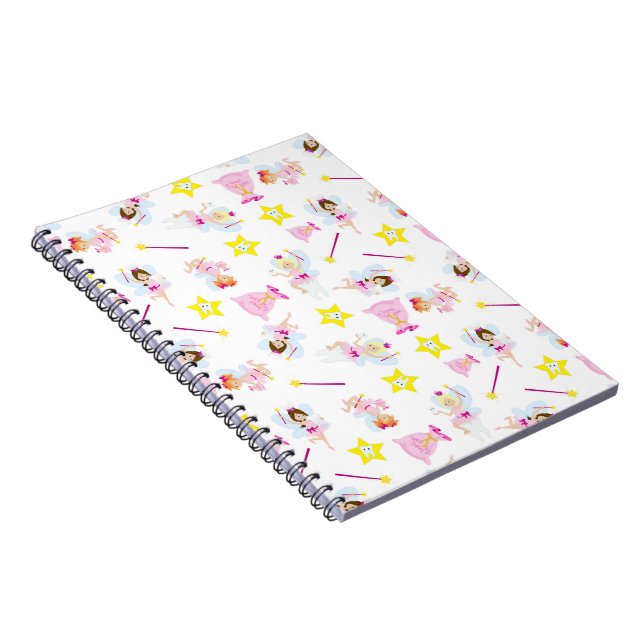 Pretty Tooth Fairy Magic Wand White Teeth Notebook (Right Side)