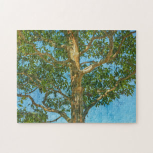 Pretty Tree Art with Blue Sky Puzzle