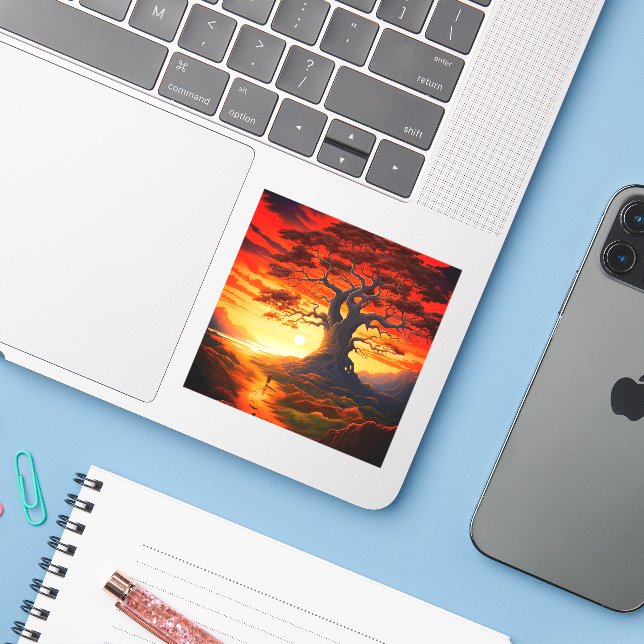 Pretty Tree at Sunset (Laptop w/ iPhone)