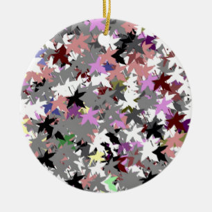 PRETTY TREE LEAVES CERAMIC TREE DECORATION