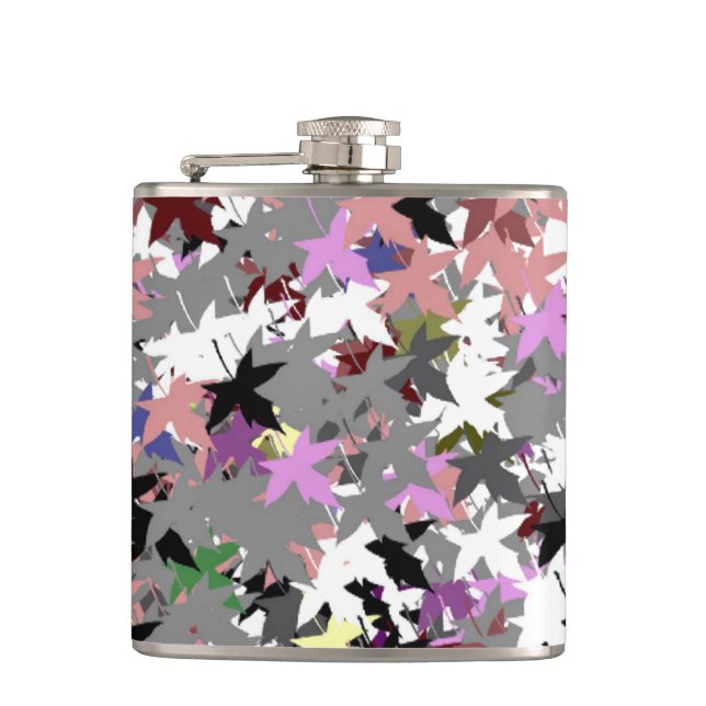 PRETTY TREE LEAVES HIP FLASK (Front)