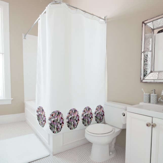 PRETTY TREE LEAVES SHOWER CURTAIN (In Situ)