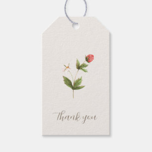 Pretty Trendy Floral Bugs Woodland Thank You Gift Tags