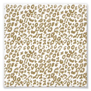 Pretty Trendy Leopard Print Gold Glitter