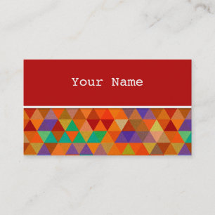 Pretty Triangle grunge pattern I + your ideas Business Card