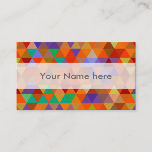 Pretty Triangle grunge pattern I + your ideas Business Card