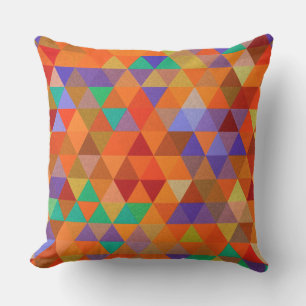 Pretty Triangle grunge pattern I + your ideas Outdoor Cushion