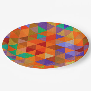 Pretty Triangle grunge pattern I + your ideas Paper Plate