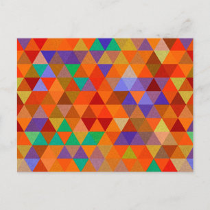 Pretty Triangle grunge pattern I + your ideas Postcard