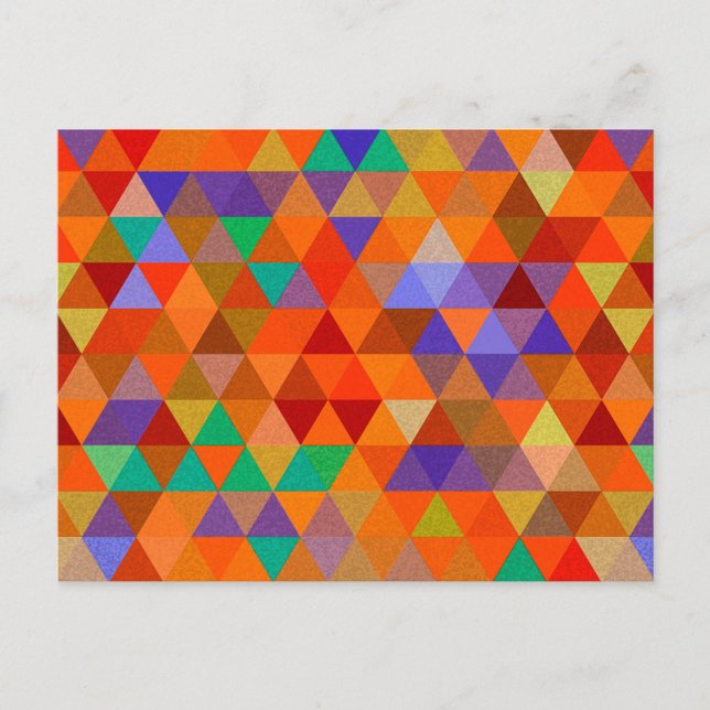 Pretty Triangle grunge pattern I + your ideas Postcard (Front)