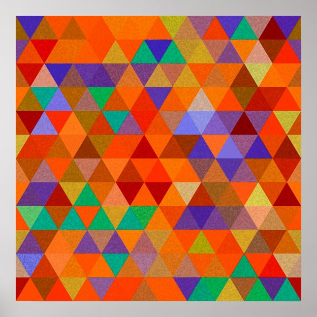 Pretty Triangle grunge pattern I + your ideas Poster (Front)