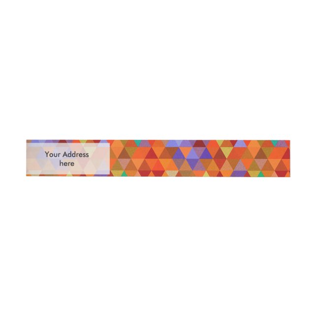 Pretty Triangle grunge pattern I + your ideas Wraparound Address Label (Individual)