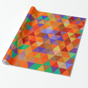 Pretty Triangle grunge pattern I + your ideas Wrapping Paper