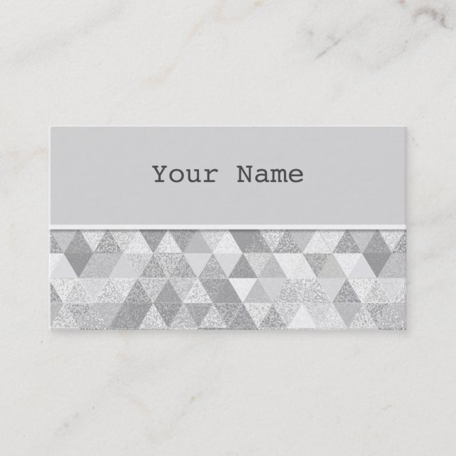 Pretty Triangle grunge Pattern II + your ideas Business Card (Front)