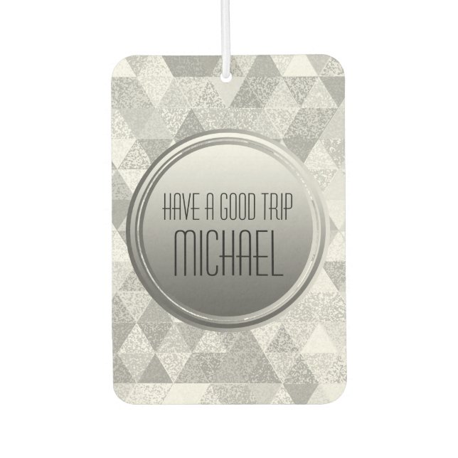 Pretty Triangle grunge Pattern II + your ideas Car Air Freshener (Front)
