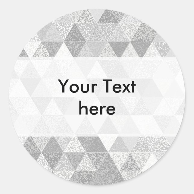 Pretty Triangle grunge pattern II + your ideas Classic Round Sticker (Front)