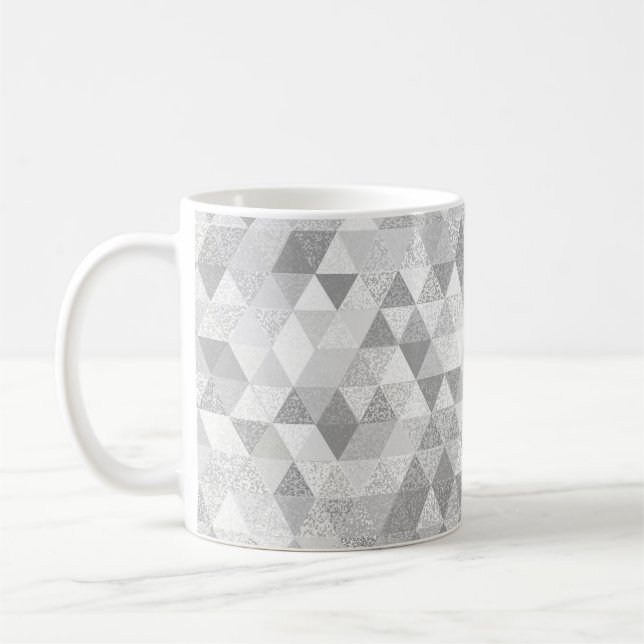 Pretty Triangle grunge pattern II + your ideas Coffee Mug (Left)