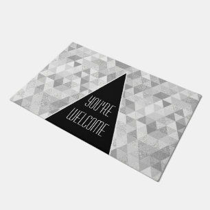 Pretty Triangle grunge Pattern II + your ideas Doormat