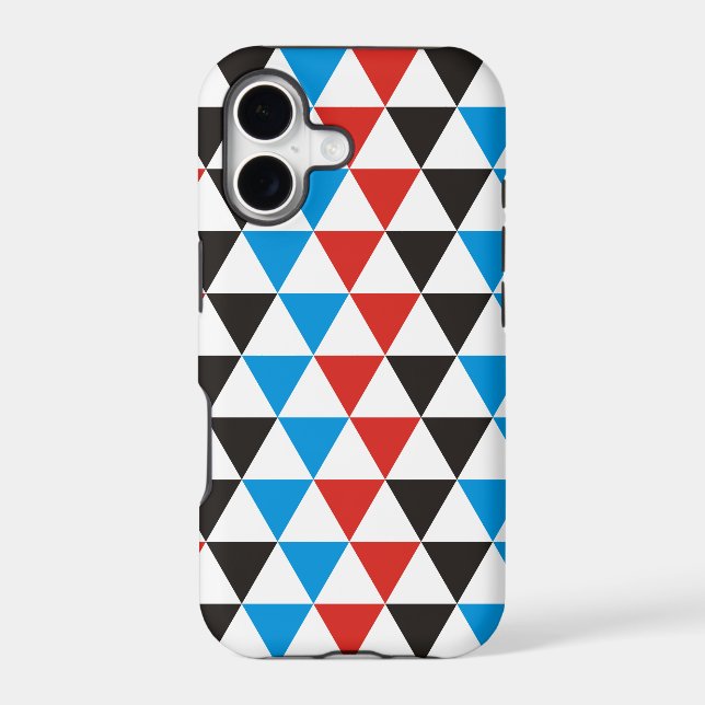 Pretty Triangle pattern black red blue + your idea (Back)