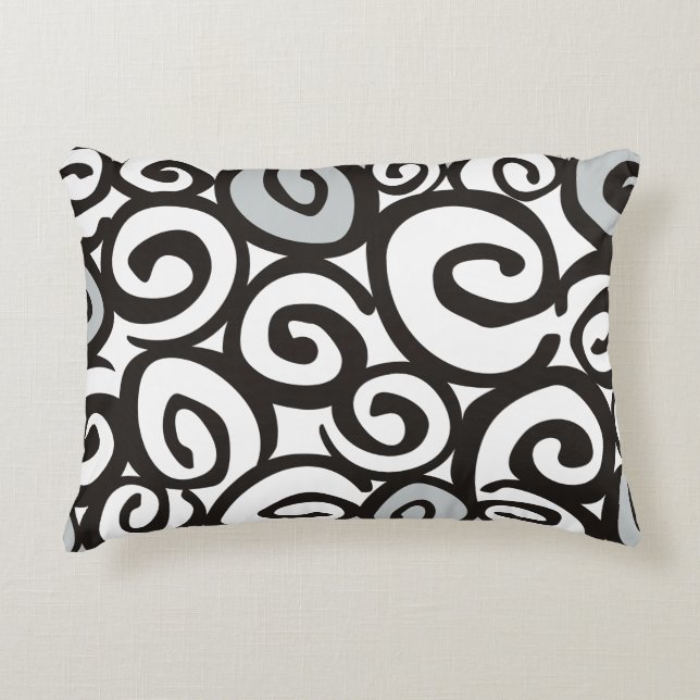 Pretty Triangle pattern black red blue + your idea Decorative Cushion (Front)