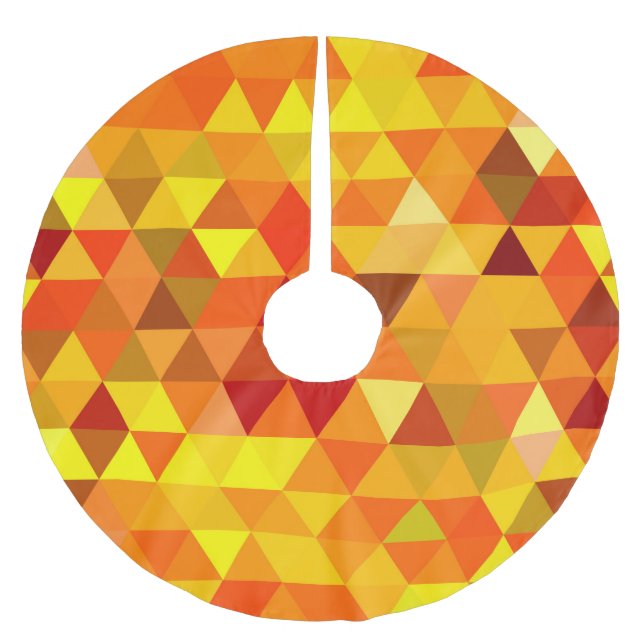 Pretty Triangle pattern I + your ideas Brushed Polyester Tree Skirt (Front)