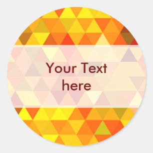 Pretty Triangle pattern I + your ideas Classic Round Sticker