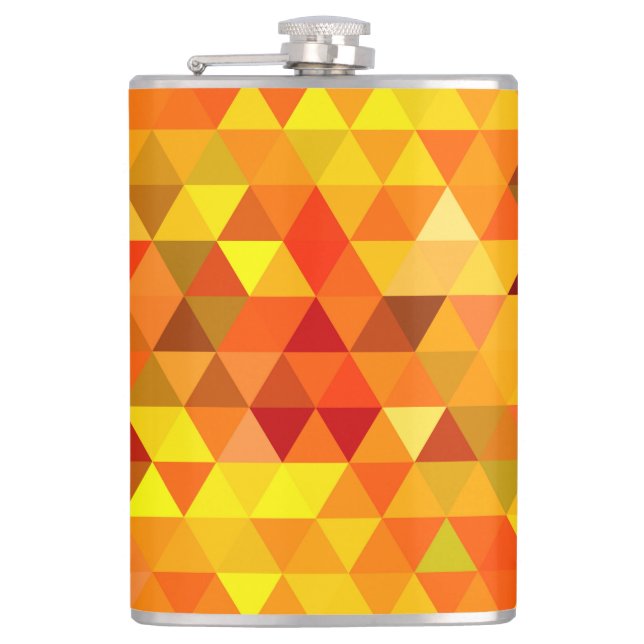 Pretty Triangle pattern I + your ideas Hip Flask (Front)